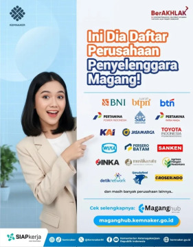 Ilustrasi daftar perusahaan penyelenggara magang. [Instagram]